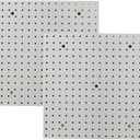 Pegboard Smith 16x16 inch Wall Organizer Pegboard Panels, Gray Metal Pegboard for Tool Storage, Workbench Tools Organization Peg Board (2 PCS, Grey)