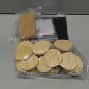 Hushee 108 Pcs Wood Car Coasters with Bags and Cards 2.75'' Sublimation Blanks Wood Cup Holder Coasters Wooden Slices Blanks Bulk Set Auto Accessories Car Cup Holder Coaster