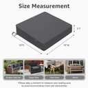 PatioGlow Outdoor Chair Cushions 18 x 18 x 3 Inch, Waterproof & Fade Resistant Patio Seat Cushion for Furniture with Handle and Ties, Thick Seating Pads for Outside Sofa Couch Set of 2, Grey