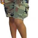 Famnbro Women Camo Shorts Slim Fit Camouflage Cargo Shorts Casual Army Fatigue Shorts with Pockets, L