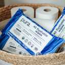 Pura XL Flushable Adult Wipes Unscented Extra Large Wet Wipes with Aloe Vera & 99% Water, Sensitive Skin, 4 Pack of 40 (160 Wipes), Personal Hygiene Toilet