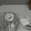 Rectangular Lamp Shades Set of 2, 16"L x 8"W x 10"H Large Lamp Shade, Gray Lampshades for Floor Lamps Table Lamps, Natural Linen Hand Crafted, Spider, Harp Holders Included, Easy Assembly Required