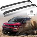 Enhanced 220 LBS Roof Racks for Jeep Compass 2018-2025, Real Aluminum Cross Bars for Kayak Snowboard Surfboard Bike Canoe Ski