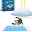 KONE 45 Count Litter Box Liners, Pet* Scoopfree Self-Cleaning Box Liners, Automatic Kitty Litter Bags, Thickened & Leak-Proof Drawstring Cat Litter Waste Bags, Disposable Refill Tray Rectangle Bags