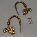 CasaARNO Leaf Curtain Holdbacks Set of 2 Wall Mounted Metal Tiebacks Hooks for Decorating Antique Gold