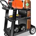 Welding Cart Heavy Duty with 360 Swivel Wheels, Original Design Rolling Welding Carts for MIG/TIG Welder and Plasma Cutter Upgraded, Tilt-Table Large Storage