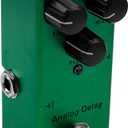 Mini Electric Guitar Effects Pedal Metal Shell DC 9V Adapter Powered True Bypass for Multi Electric Guitar Kit (Analog Delay)