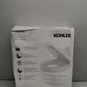 KOHLER 25875-0 Hyten 3" Height, Elevated Soft Close Elongated Toilet Seat, Contoured Seat with Grip-Tight Bumpers, Quick-Attach Hardware, No Slam Toilet Seat, White