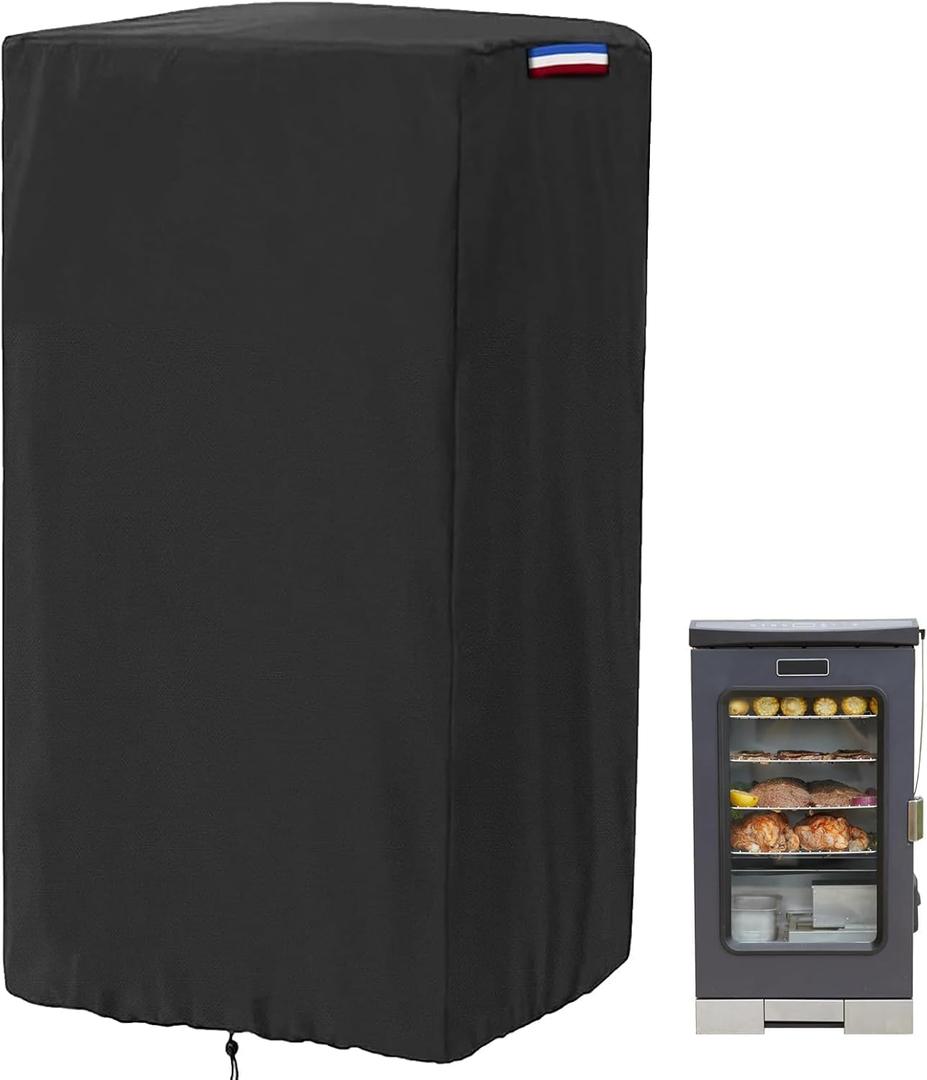 30-Inch Smoker Cover for Masterbuilt for East Oak,420D Smoker Covers for Outside,Electric Smoker Cover,Smoker Grill Cover-19L X 18" W X 32" H (Black)