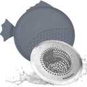 Revolutionary Kitchen Sink Drain Strainer & Sink Stopper/Patented Reversible Kitchen Sink Strainer, Anti-Clogging Sink Strainer Basket, Handmade Kitchen Gadgets, 304 Stainless Steel & Rust-Proof