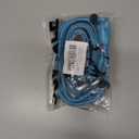 2 x Joytale Tangle-Free Slip Leads for Dogs, 6 FT Slip Leash with Padded Double Handle, Reflective Nylon Training Leash for Small Medium Dogs 15-40 Lbs, Sky Blue