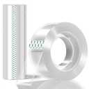 2 x 12 Rolls Transparent Tape Clear Tape Refills Rolls Stationery Tape for Home, School and Office, 3/4 x 1000 Inches, 1 Inch Core