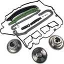 Timing Chain Kit & Camshaft Adjuster & Camshaft Timing Gear Replacement# 2710503347 2710501400 2710501500 Fit 2012-2014 Mercedes Benz CLK200 E200 C200 C230 C250