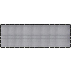 [WindscreenSupplyCo] 60-70% 12 FT X 24 FT Mesh Tarp/Shade Cloth 9-Needle Knitted Heavy Duty Black with Grommets for Green House, Garden, pergola, Pools, Dump Truck - MT1224BLKX1