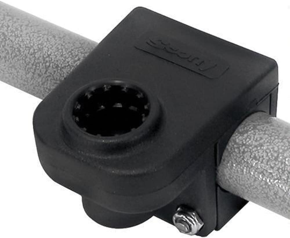Scotty #245-BK Rail Mounting Adapter, 1-1/4" Square or Round Rail