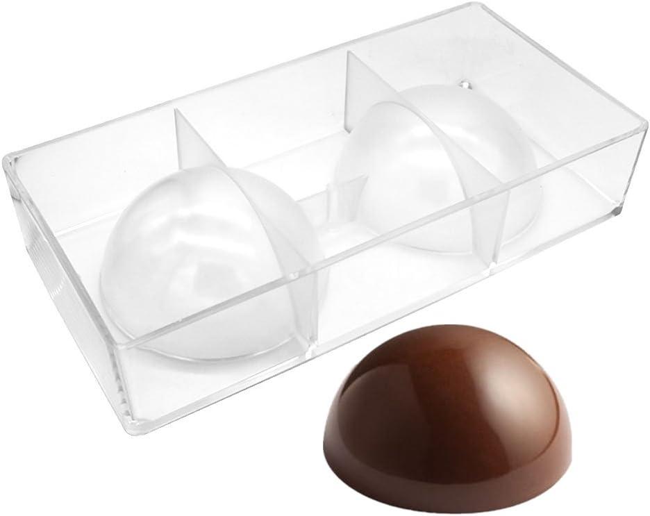 Goldbaking Largest Half Ball Chocolate Mold Ball Polycarbonate Candy Mould Chocolate Semi Sphere Mold Tray (X-Large 3.94inch)