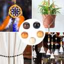 100pcs Large Hole Wooden Craft Beads, 5 Colors Natural Wood Beads for Hair, 9 x 10 mm Vintage Loose Spacer Round Jewelry DIY Beads for Macrame, Bracelets, Handmade Decor