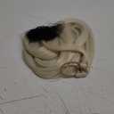 BARSDAR 26 Inch Long Braided Ponytail Extension with Hair Tie - Straight Sleek Wrap Around Blonde Braid Ponytail Hair Extensions - Synthetic Pony Tails Hairpieces for Women - Ivory Blonde