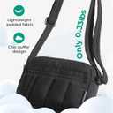 BAGSMART Cross Body Purse, Mini Crossbody Bags for Women Travel Purse, Puffy Shoulder Handbag Wallet with RFID Blocking Slots, Black-small