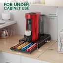 Coffee Pods Storage for Nespresso Vertuo Capsules Organizer, with Arcylic Top & Plastic Drawer, Holds 40 Pods