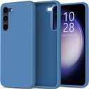 bemal for Samsung Galaxy S25 Plus Case - Smooth Silky Liquid Silicone - Slim Fit Soft Microfiber Lining - Designed for Women and Girls - Shockproof Protective Phone Cover 6.6"- Sea Blue