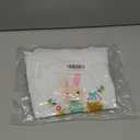 LATOBREATH Baby Girls Toddler Happy Easter Bunny Outfit Short Sleeves Set, 5-6Y