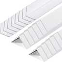 Sasylvia 20 Pcs Wall Corner Protector Guards, Vinyl 1-1/8 x 48 Inches Corner Trim Molding, Avoid Scratching Scuffs, Ease Install and Cleaning for Door Countertop Furniture Cabinet Protection, White