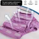 3 Pack Cotton Post Surgery Underwear for Women, Disabled Adaptive, Tear Away Briefs, Reusable Incontinence Underpants, Medium