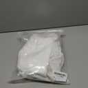 MISSACTIVER Floral Crochet Mini Dress for Women Sheer Lace Mesh Crew Neck Long Sleeve Pleated A Line Shirt Dresses (White, L)