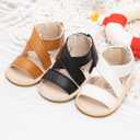 Meckior Baby Toddler Infant Girls PU Leather Soft Open Toe Summer Sandals Flower Princess Flat Shoes