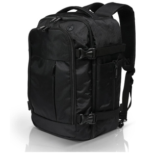 17x10x9” Carry On Backpack For United Airlines - 25L Maximum Sized Air Travel Backpack - Travel Luggage Bag for Men and Women - Premium Underseat Bag for Travel Accessories - Black Backpack