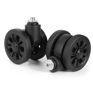 2-Pcs Luggage Wheel Replacement, Suitcase Wheels Plastic for DIY Repair, Spinner Wheels Mute 360 Degree Rotation, LN2, Black
