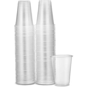 PLASTICPRO 7 oz Clear Plastic Disposable Drinking Cups [100 count]