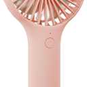 QQT Mini Handheld Fan, Small Personal Fan with 3 Speeds, Portable Battery Operated, USB Rechargeable Makeup Eyelash Dryer, Strong Airflow for Travel, Office, Outdoor, Women, Men, and Kids(Pink)