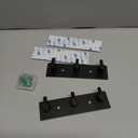 Stainless Steel Wall Key Holder Set of 2 - 3 Key Hooks Modern Hanger for Home, Kitchen, Entryway, Hallway, Office, Cabinet, Bathroom (Black)