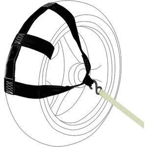 Motorcycle Rear Wheel Tie Down Strap, 2200lbs Break Strength Universal Motorcycle Tie Down Strap in Black