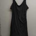 Lrady Women's Sleeveless Ruffle Cocktail Party Maxi Bodycon Vacation Dresses Long Formal Wedding Guest Dress, Black, X-Large