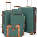 Cosbarn Luggage Sets, Durable 20,24,28 inch Suitcase Sets With Wheels | ABS Hardshell Sets Includes 20, 24&28inch Suitcase, Duffel, Toiletry Bags, TSA lock, Spinner Wheels,Checked Family Travel