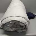 Serta Goose Feathers Down Fiber Comforter Queen Size Duvet Insert,100% Cotton,Hotel Luxury Hypoallergenic Comforter 58oz All Season Medium Warmth 90 x 90 in White