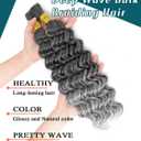 Grey Braiding Hair Deep Wave Bulk Hair for Braiding, No Weft Curly Braiding Hair Extensions for Boho Braids Wet and Wavy Bohemian Braiding Bundles Hair Extensions (18 Inch, 200G, 1B / Gray)