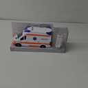 Kiddie Play Ambulance Toy with Lights and Sound Friction Powered Emergency & Rescue Vehicle Set Doors That Open and a Stretcher
