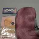 VCKOVCKO Pastel Wavy Wig With Air Bangs Women's Short Bob Purple Pink Wigs Curly Wavy Shoulder Length Pastel Synthetic Bob Wig for White Women Girls Daily Use Colorful Wigs(12", Purple Pink)