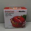 Mueller 6 Qt Enameled Cast Iron Dutch Oven, Heavy-Duty Casserole Dish and Braiser Pan with Lid and Stainless Knob, Safe for All Cooktops