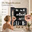 20x26 Black Medicine Cabinet Mirror, Recessed or Surface Mount