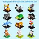 FUN LITTLE TOYS Mini Animal Building Blocks 12 Pack, No Duplicates, Individually Boxed Zoo Sets for Kids 6-12, Party Favors, Classroom Prizes, Goodie Bag Stuffers & Easter Egg Fillers
