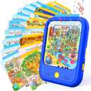 Kids Learning Tablet Bilingual, Montessori Educational Learning Toys for Toddlers 3-5 Year Olds, with 2000+ Words and Games, Autism Sensory Speech Therapy Toys, 3 4 5 6 Year Old Boy Girl Birthday Gift