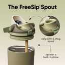 Owala FreeSip Sway Insulated Stainless Steel Water Bottle with Two-Way Spout, Built-In Straw and Bucket Handle, Made for Travel, School, and Sports, 40oz, BPA Free, Leak Proof, Off Road