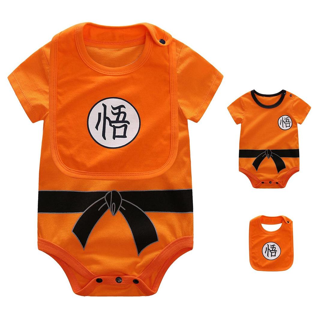 Newborn Baby Boys Girs Onesie Bodysuits Romper Jumpsuit Cosplay Animal Outfit (0-3 Months, Orange)