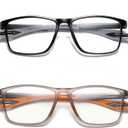 Progressive Multifocus Reading Glasses for Men Women 2 Pairs TR90 Sports Style Comfortable and Flexible Readers