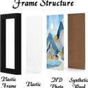 Black Picture Frame, 16x24 Picture Frame for Photo Poster Canvas Certificate Document Display Horizontally or Vertically High Transparent Wall Gallery(Size 16 x 24 inches)